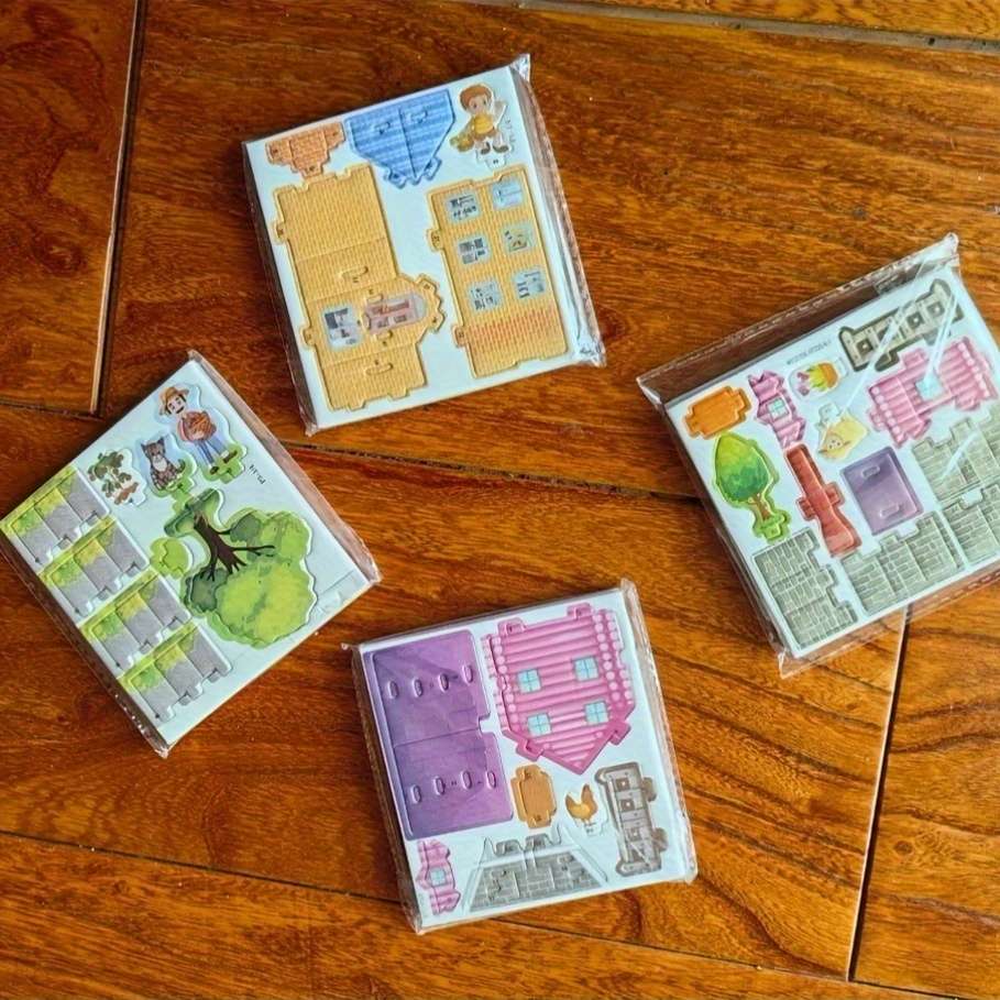 Building Toy Architectural Model Toy Set Model Four Random Styles.