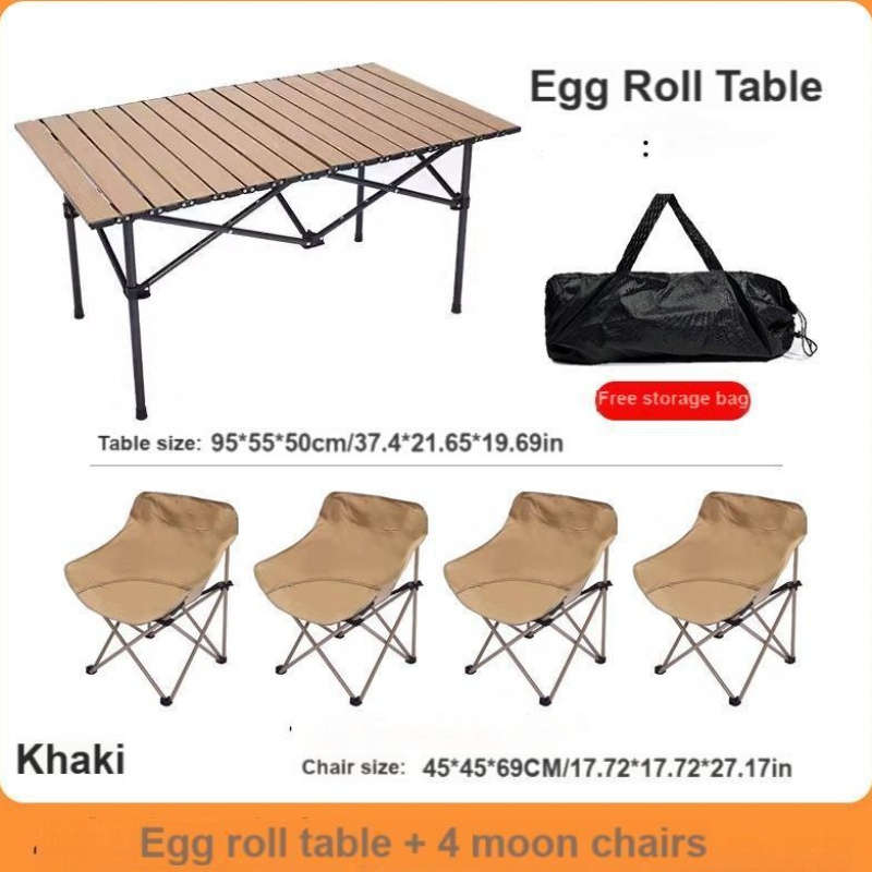 Outdoor Tables And Chairs Color Black 5Piece Set