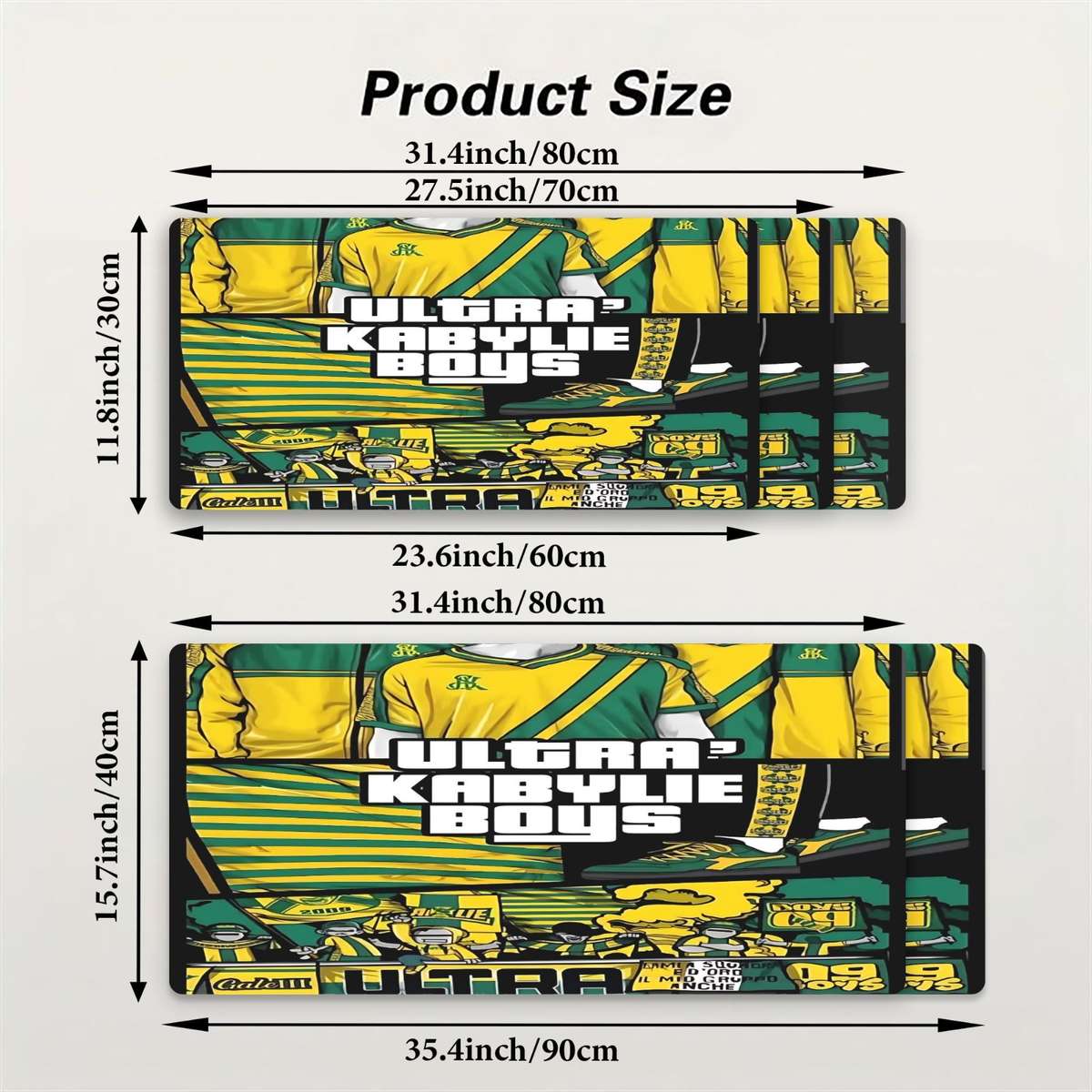 Mouse Pad Color White Size 80X30Cm