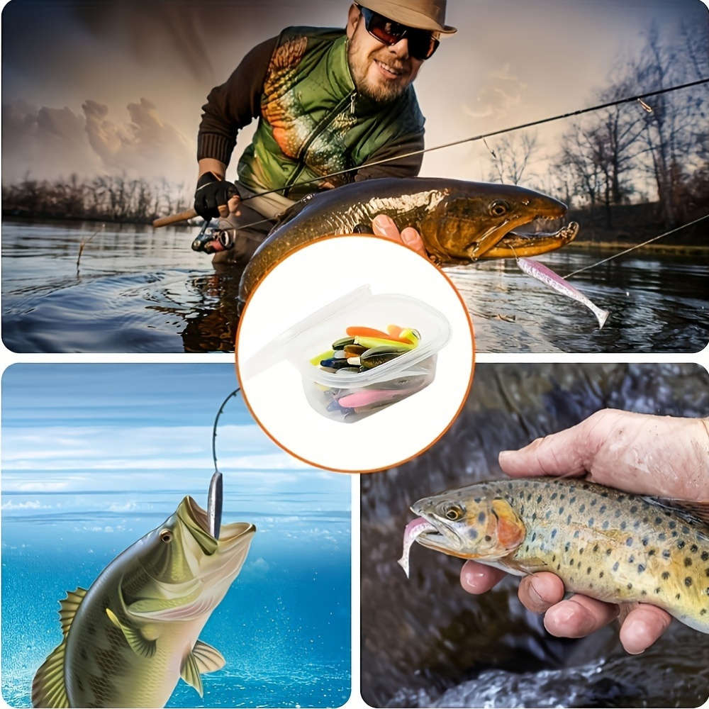 30pcs 9cm Silicone Soft Fishing Lures Set