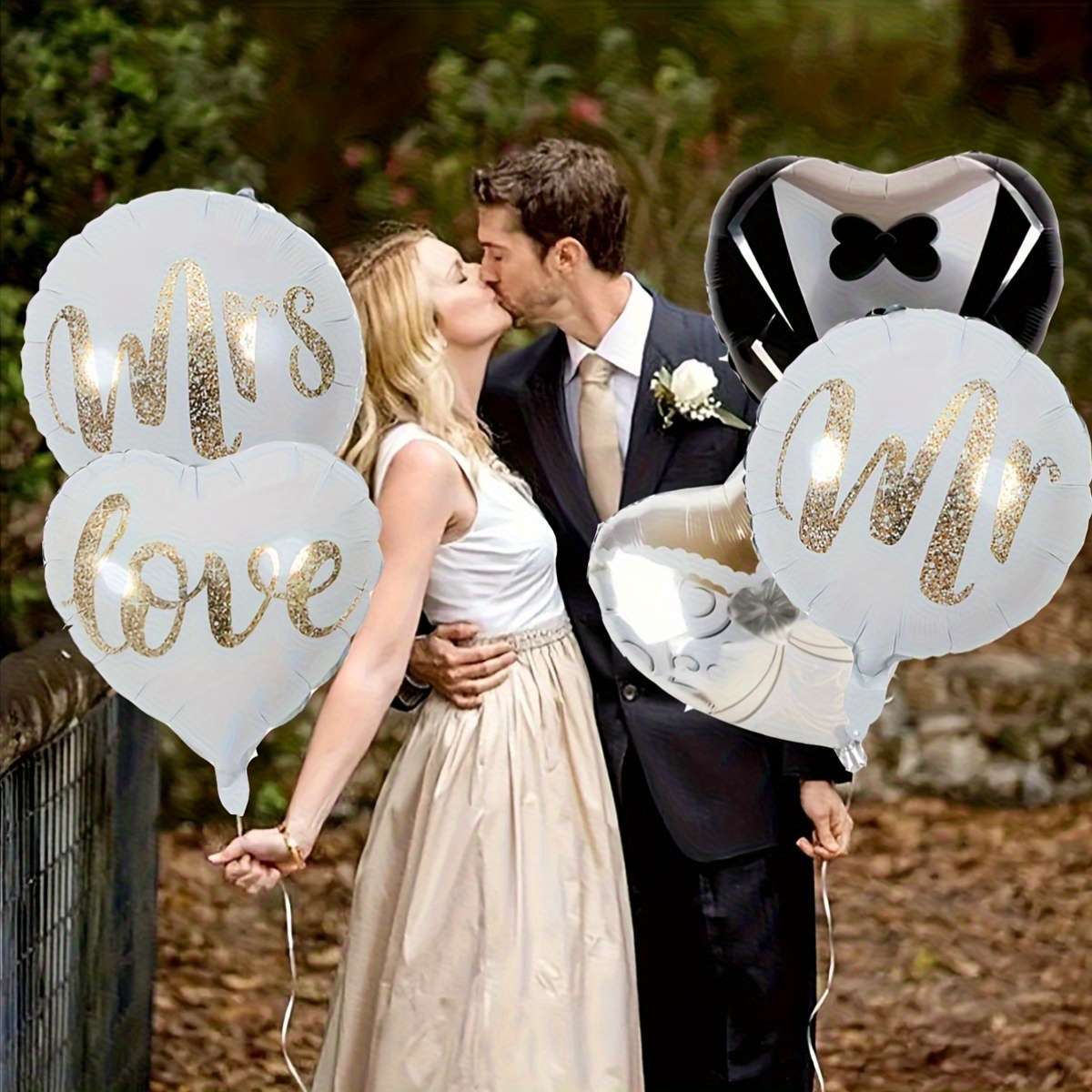 Wedding Supplies Color 5Pcs Mr Mrs Set