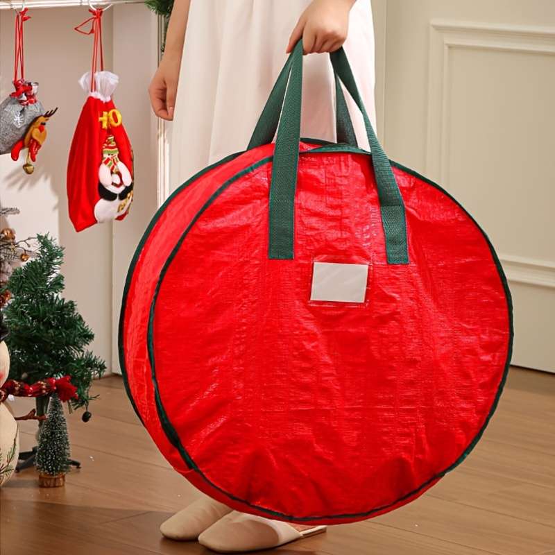Premium Christmas Garland Storage Holiday Decorative Zipper Mobile Handbag For