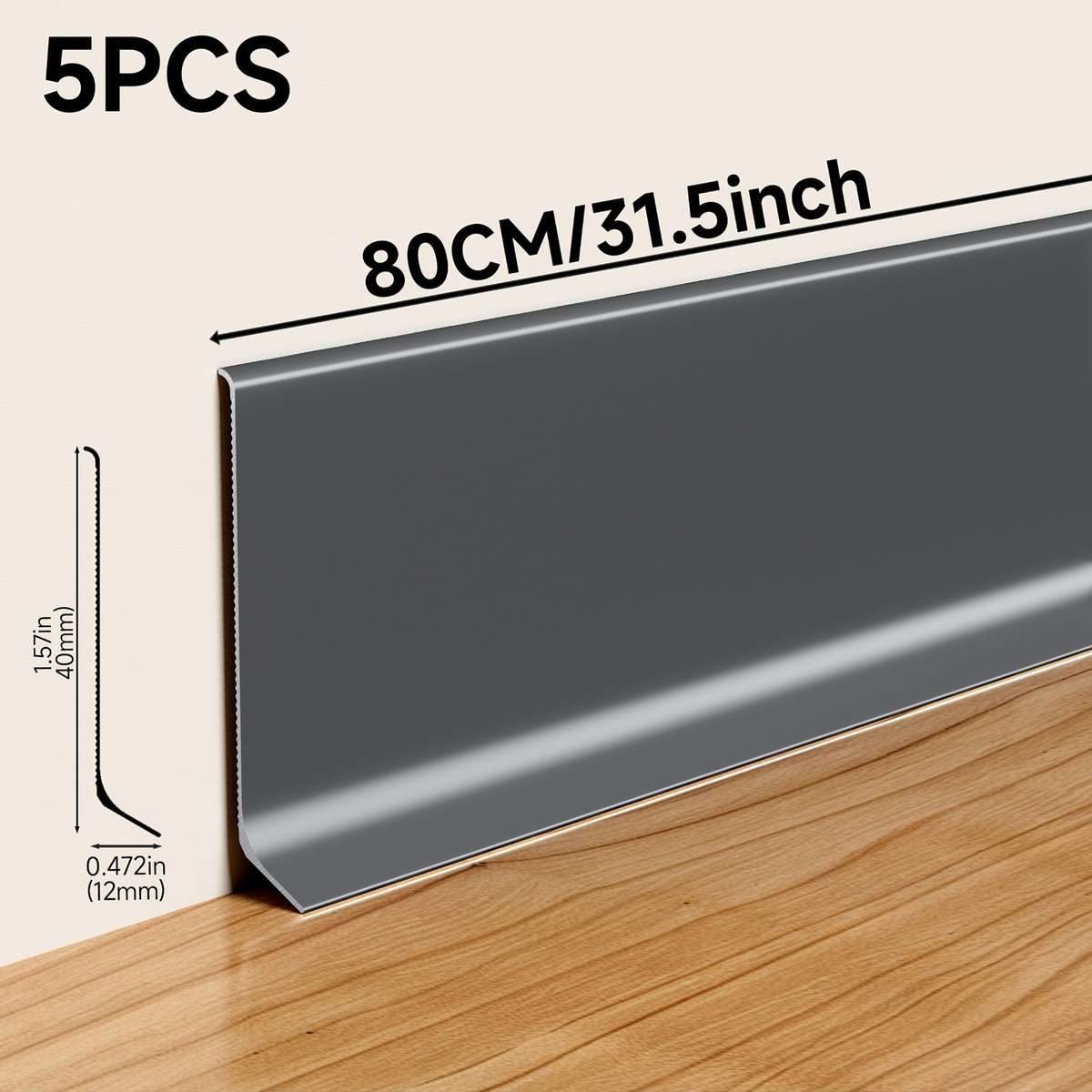 Skirting Board 5 Gray