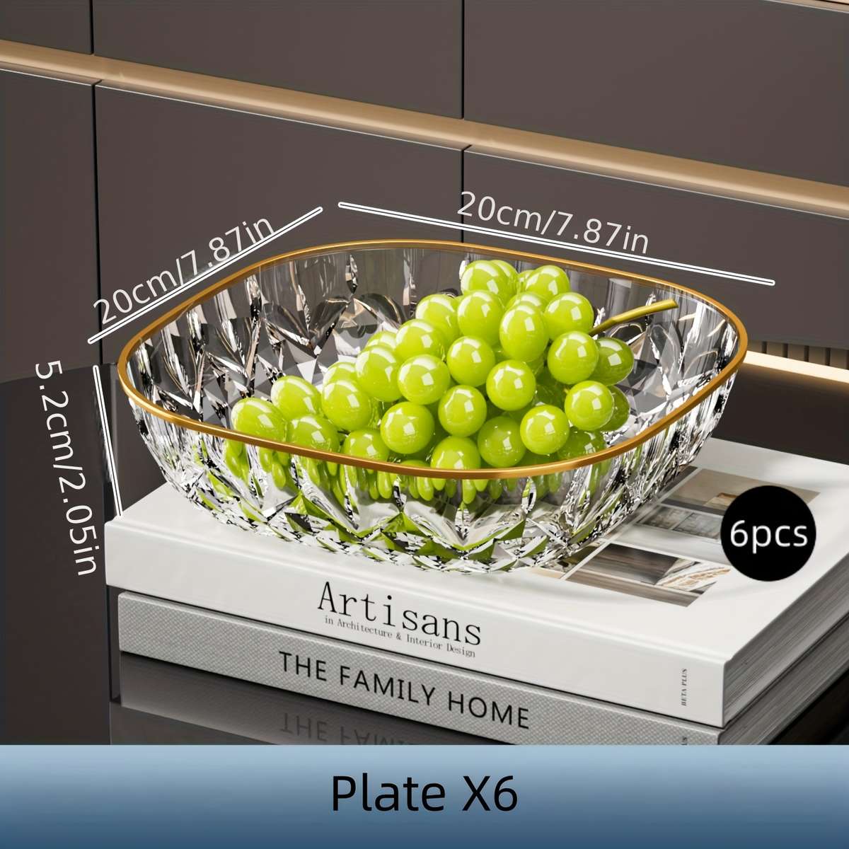 Bowl Color Transparent 6 Modelgoldenrimmed Bone Plate Medium Size