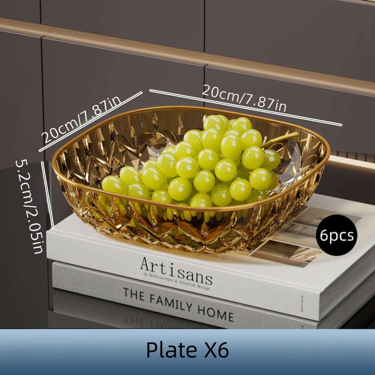 Bowl Color Transparent 6 Modelgoldenrimmed Bone Plate Medium Size