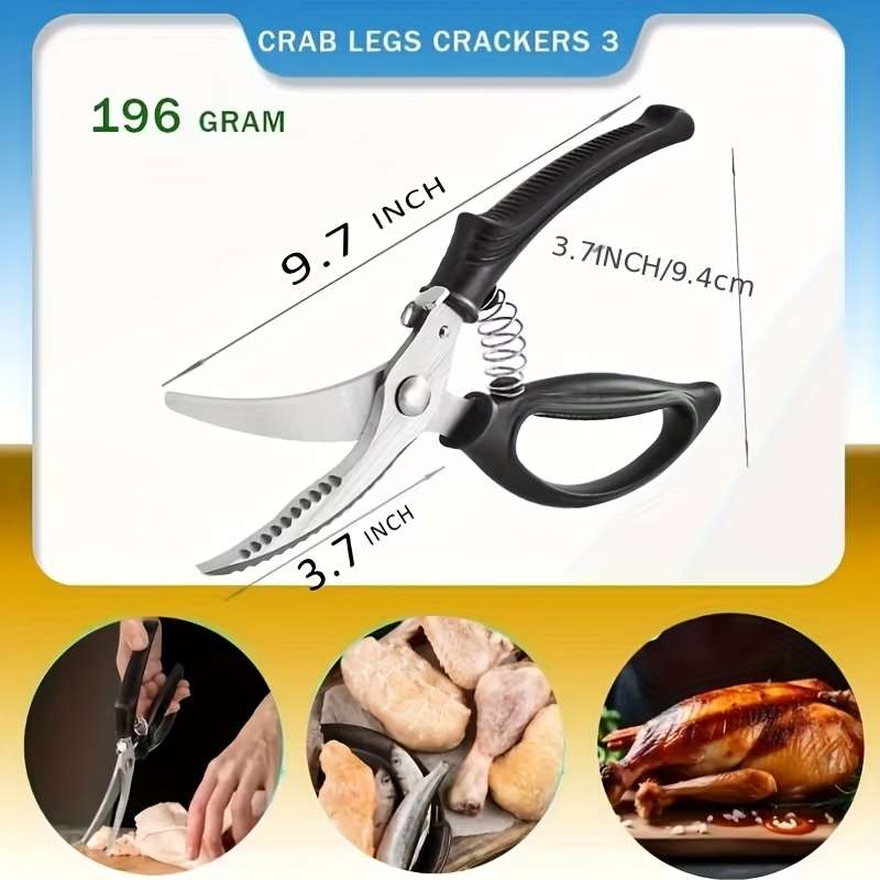 Scissors Color Black Kitchen Shears  Black And White Seafood Shears