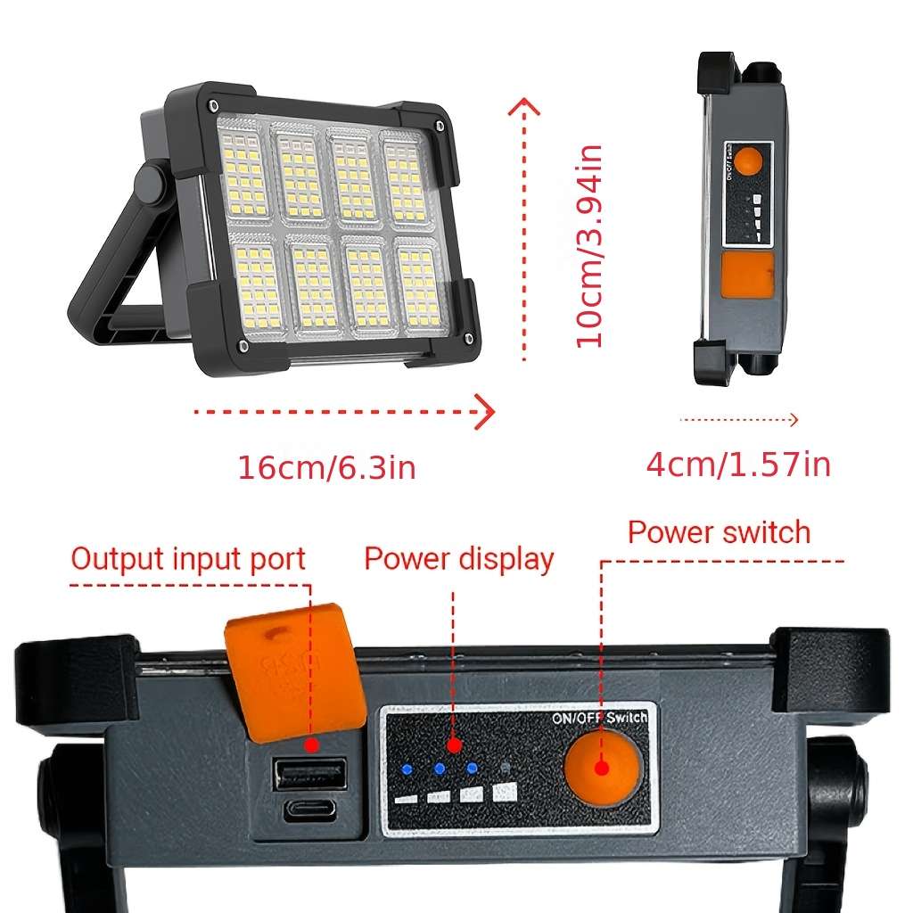 Solar Emergency Lights Color 3600Mah2Pack Gray2Pcs