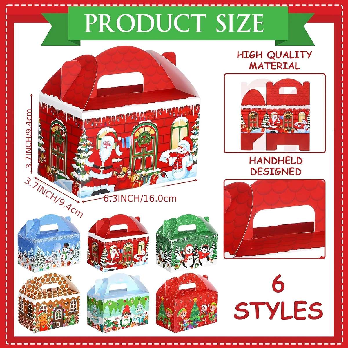 Christmas Gift Boxes Quantity 6Pcs