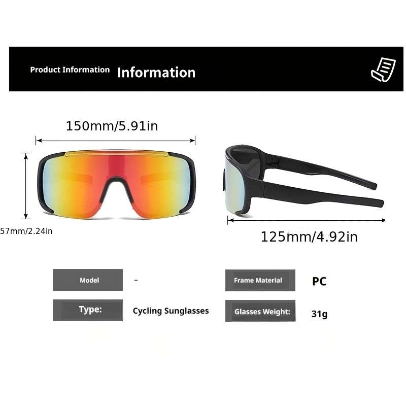 Cycling Glasses Color White Frame Orange Mercury  Black Frame Mercury