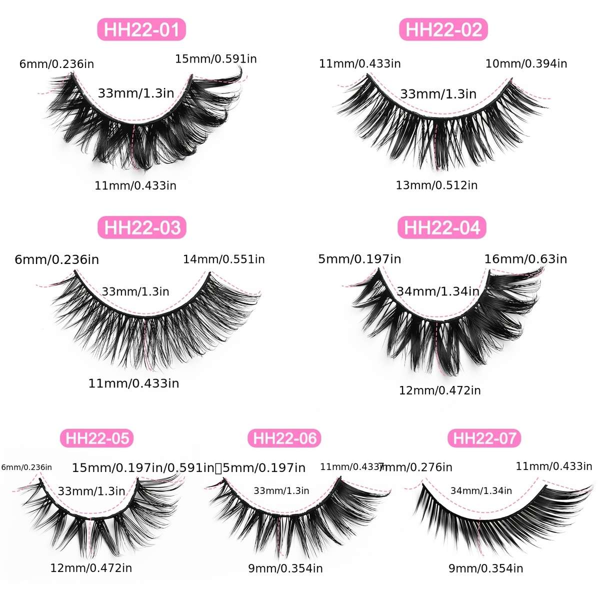 5 Pairs 3d C Curl Individual Lashes Style 5 12mm