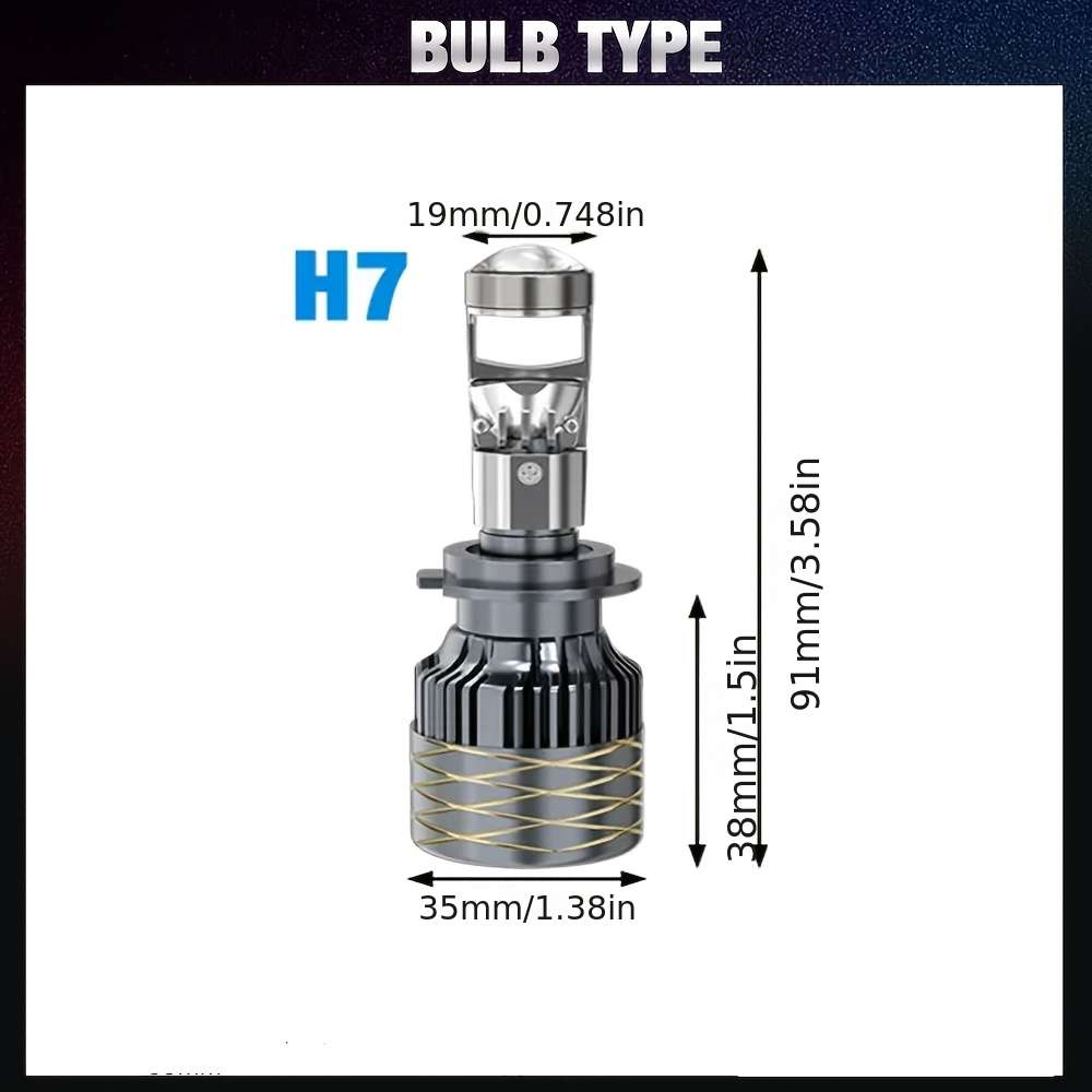 Car Lights Items 2Pcs Lens H7