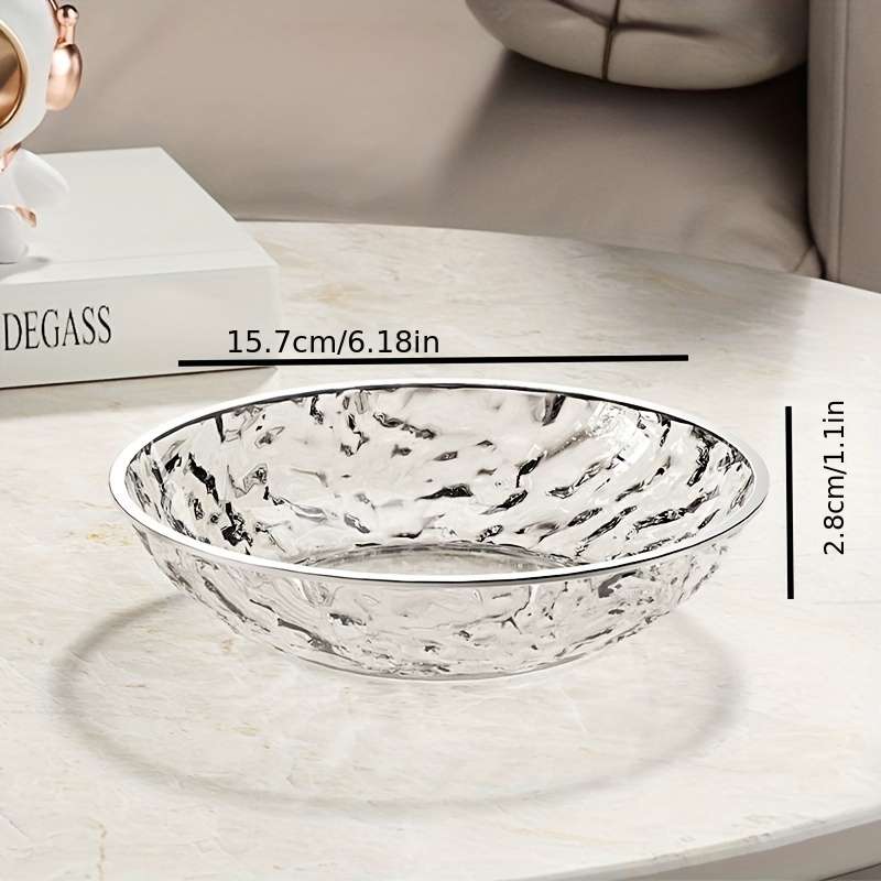 Bowl Color Silvery Edge Round 4Piece Set White