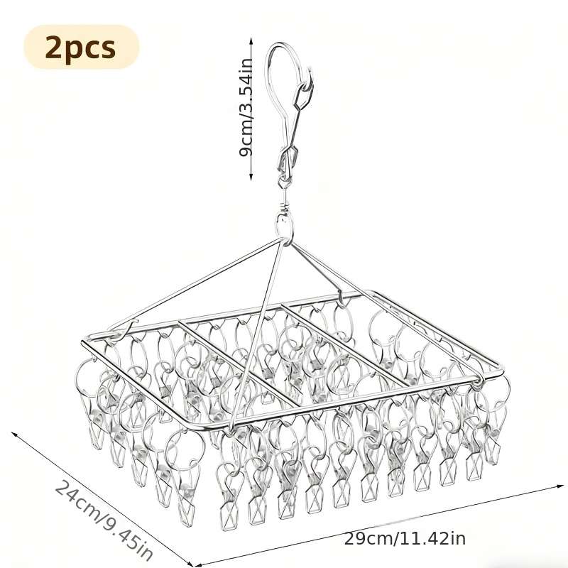Clothes Rack 30 Clips Quantity 2Pcs