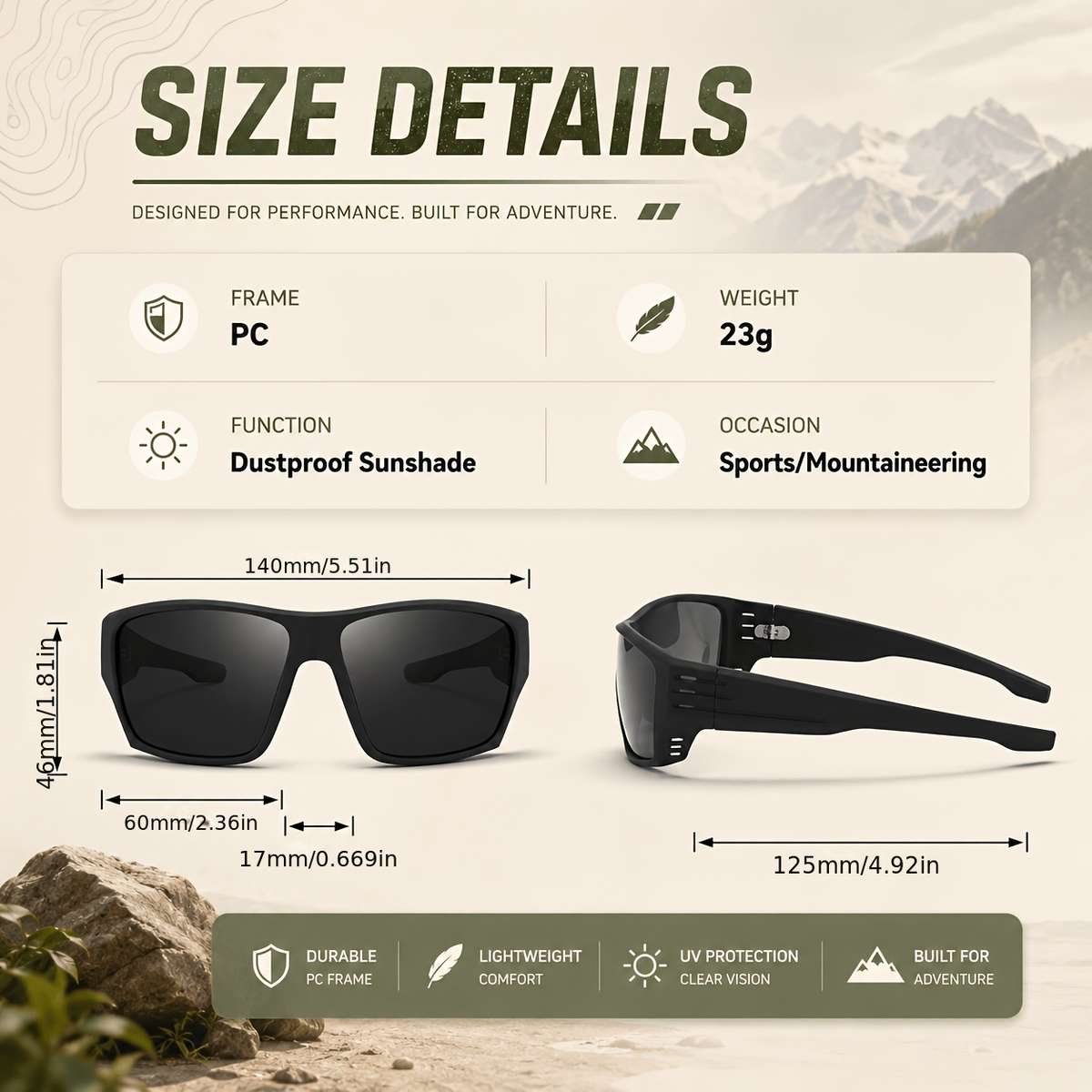 Cycling Glasses Color 1063 Box C5 Green