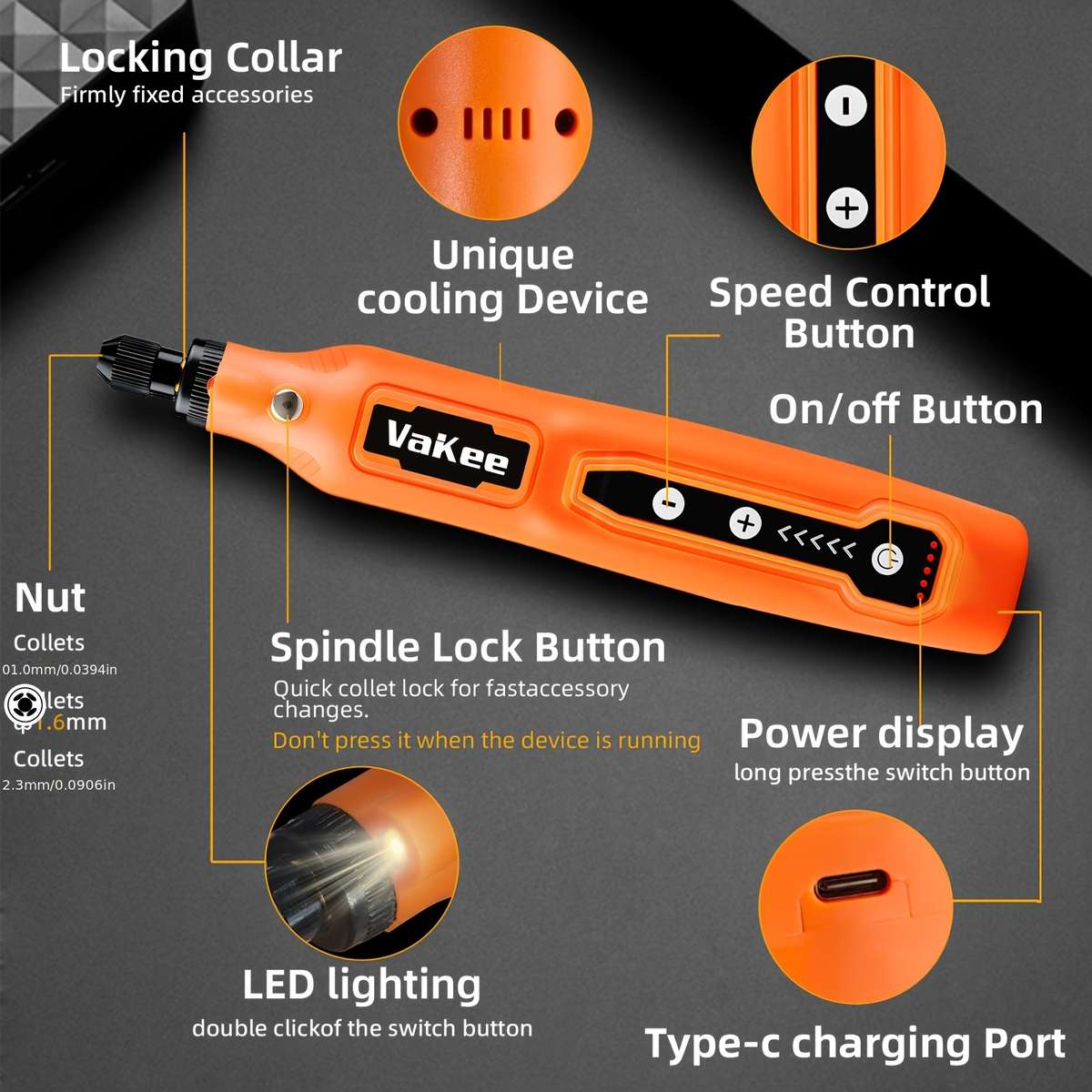 Grinder With  Color Orange