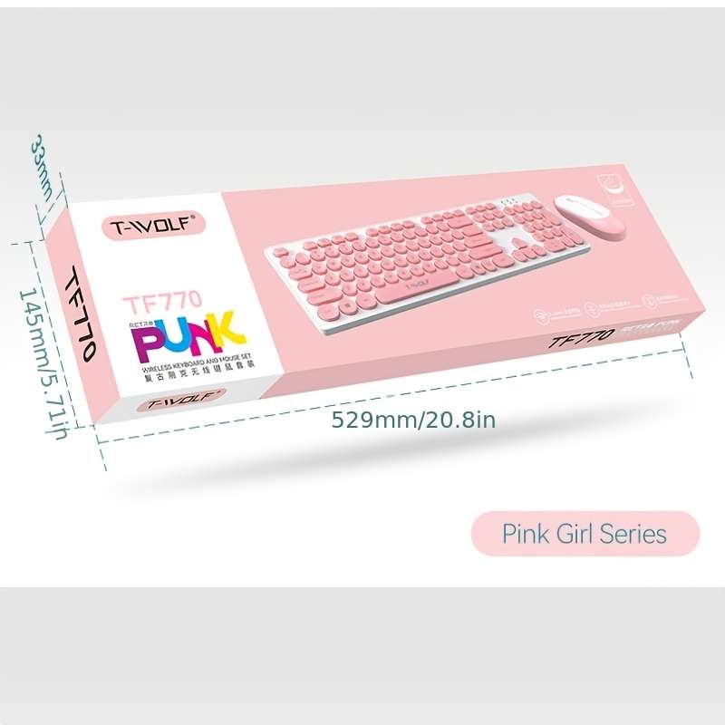 keyboard color Mint Green Style Wireless keyboard and mouse set