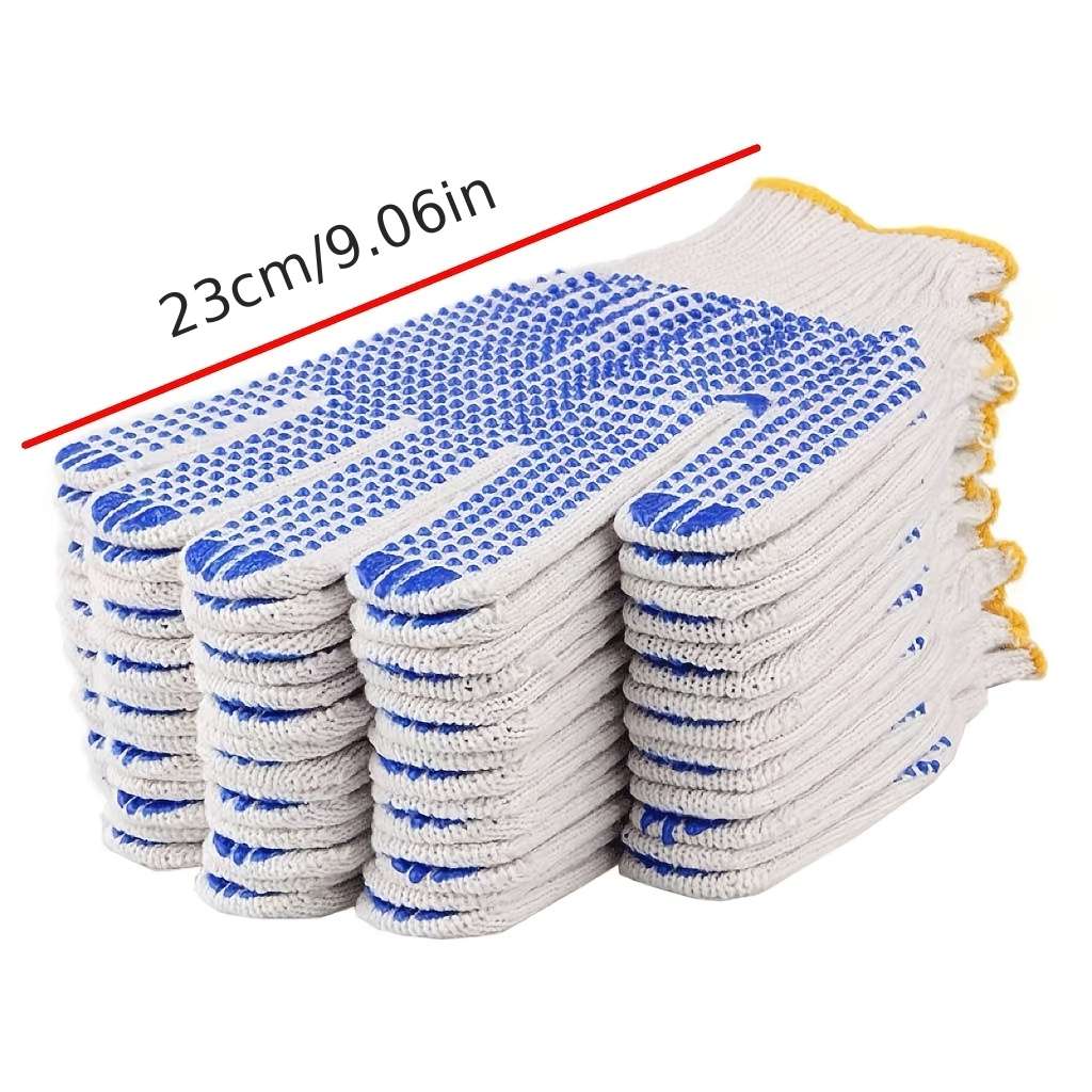 Work Gloves Color Blue Adhesive Gloves Quantity6 Pairs