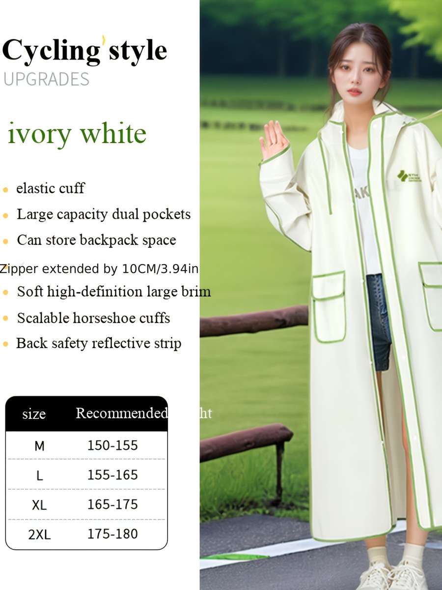 Raincoat Black Size Asian L