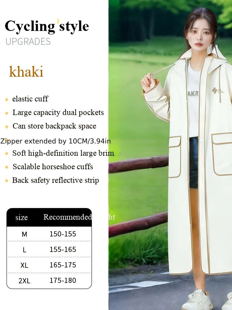 Raincoat Black Size Asian L