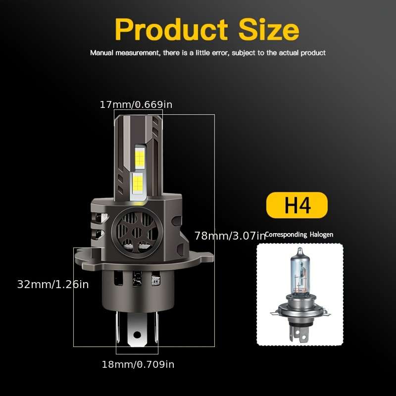 Car Lights Items 2Pcs H49003Hb2 Led Whte