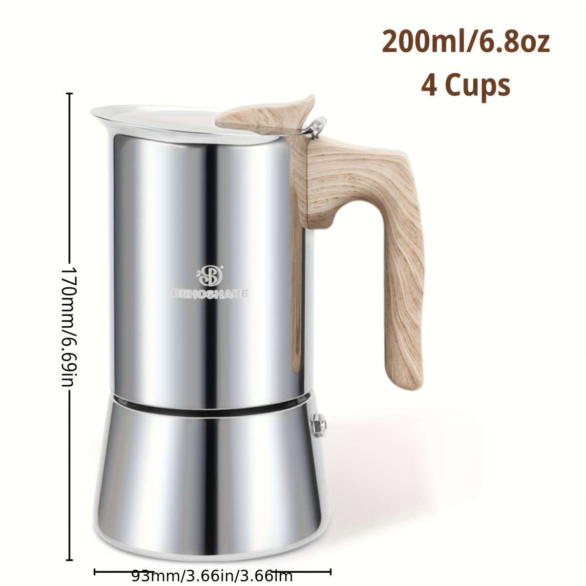 Coffee Machine Color Silvery Capacity2 Cups100Ml3.4Oz