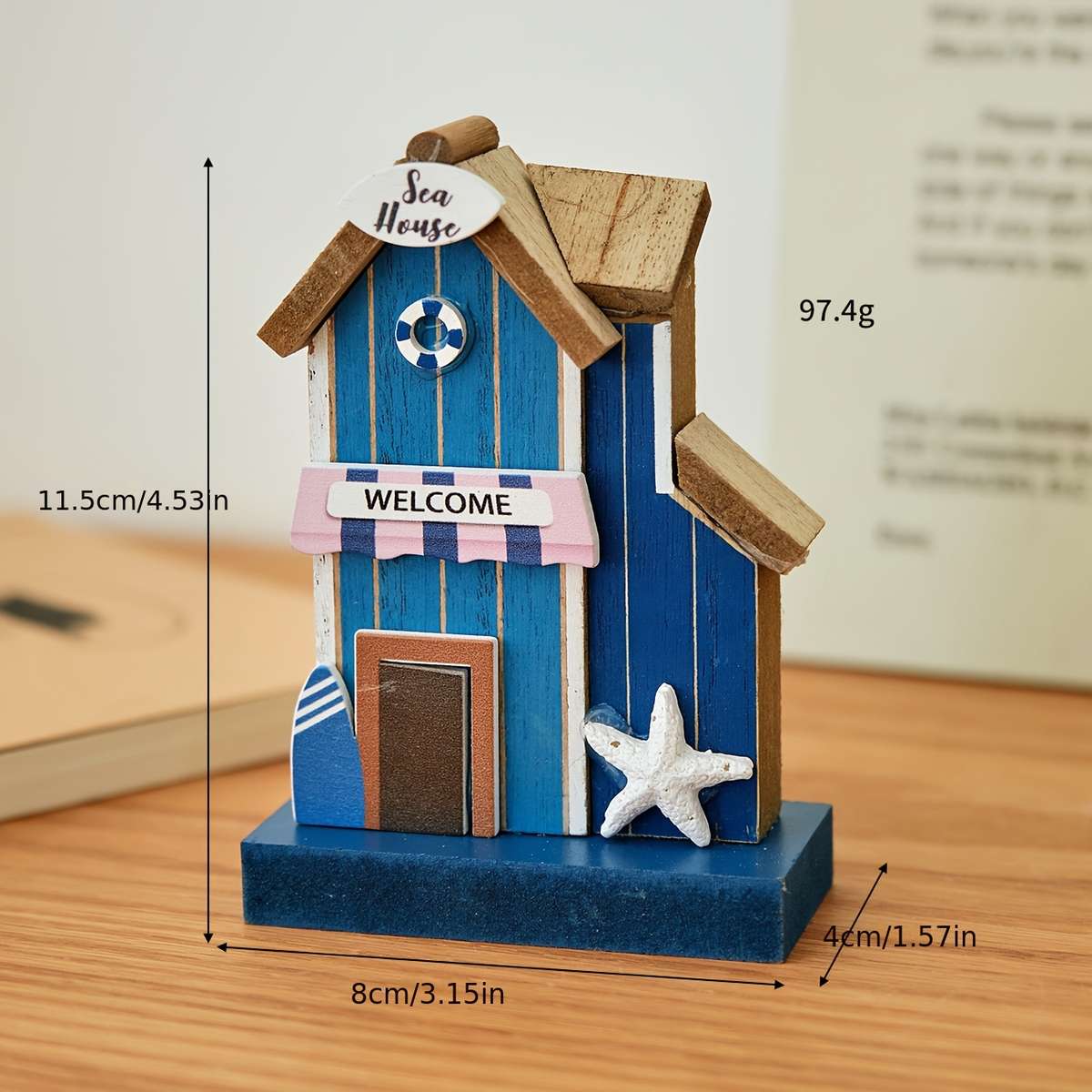 Building Toy Architectural Model Toy Set Color 1Pc Blue House Ornament