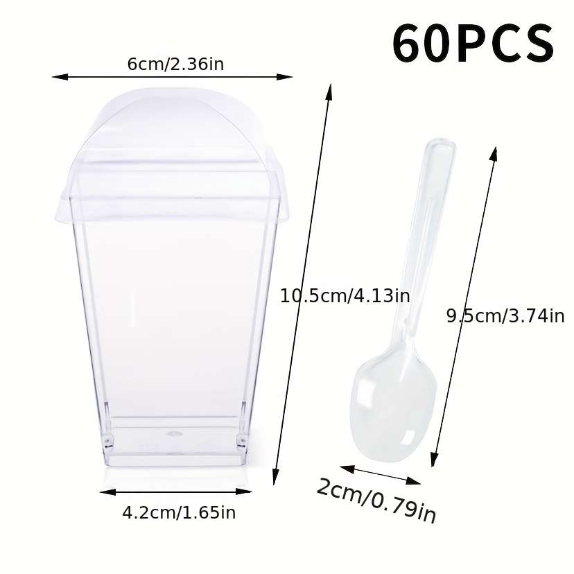 Water Cup Quantity Cup   Lid Spoon 60Pcs