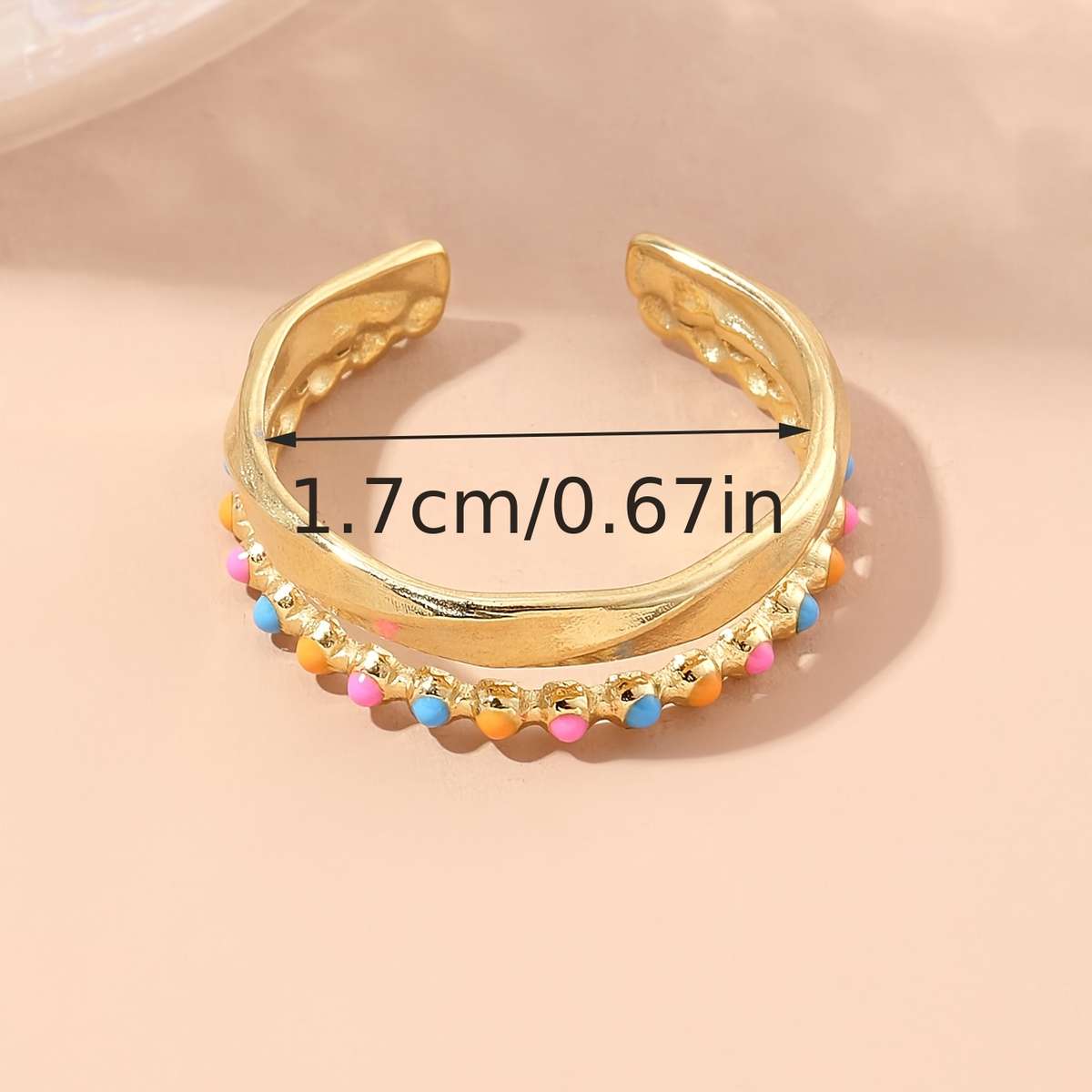 Exquisite Fashion Boho Style Statement Ring Color Multi Color Size One Size