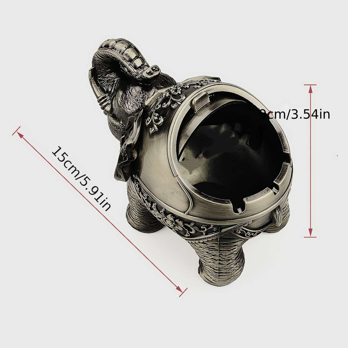 Aluminum Alloy Elephant Ashtray With Lid Windproof Suitable For Outdoor And As