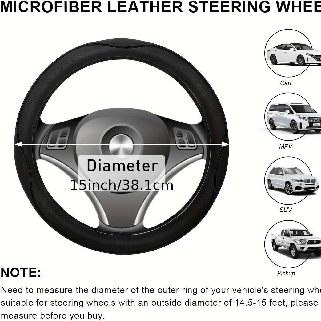Car Steering Wheel Cover Black