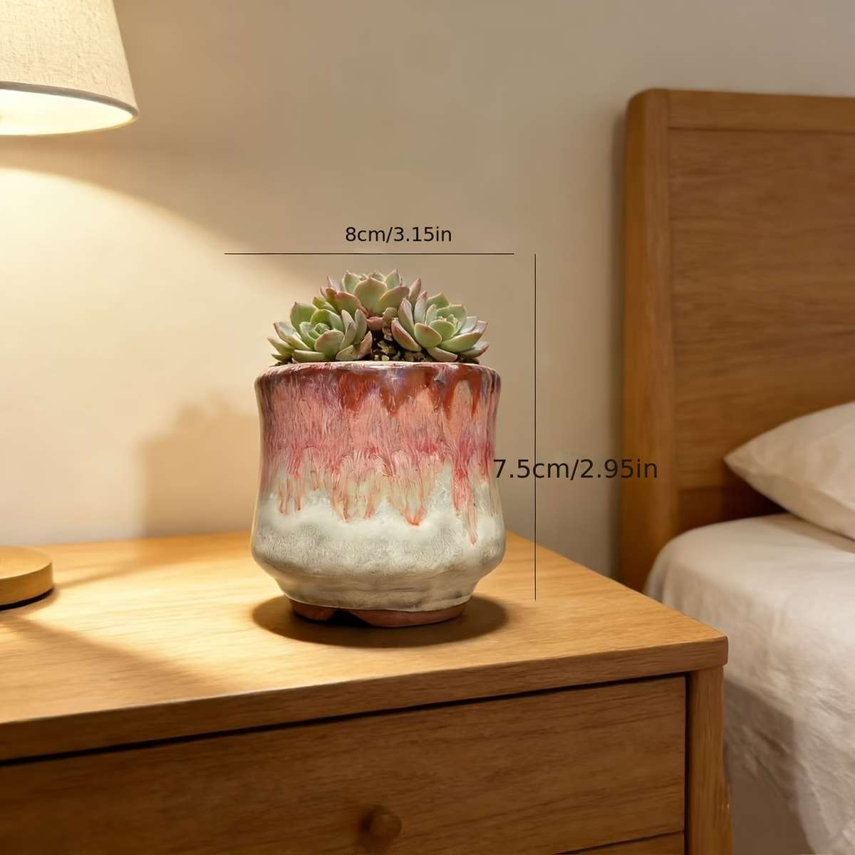 Flowerpot Color Pink  Includes Four-Piece Planting Tool Set