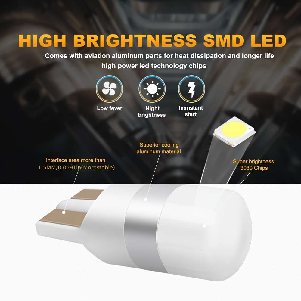 Car Lights Items 2Pcs White Light
