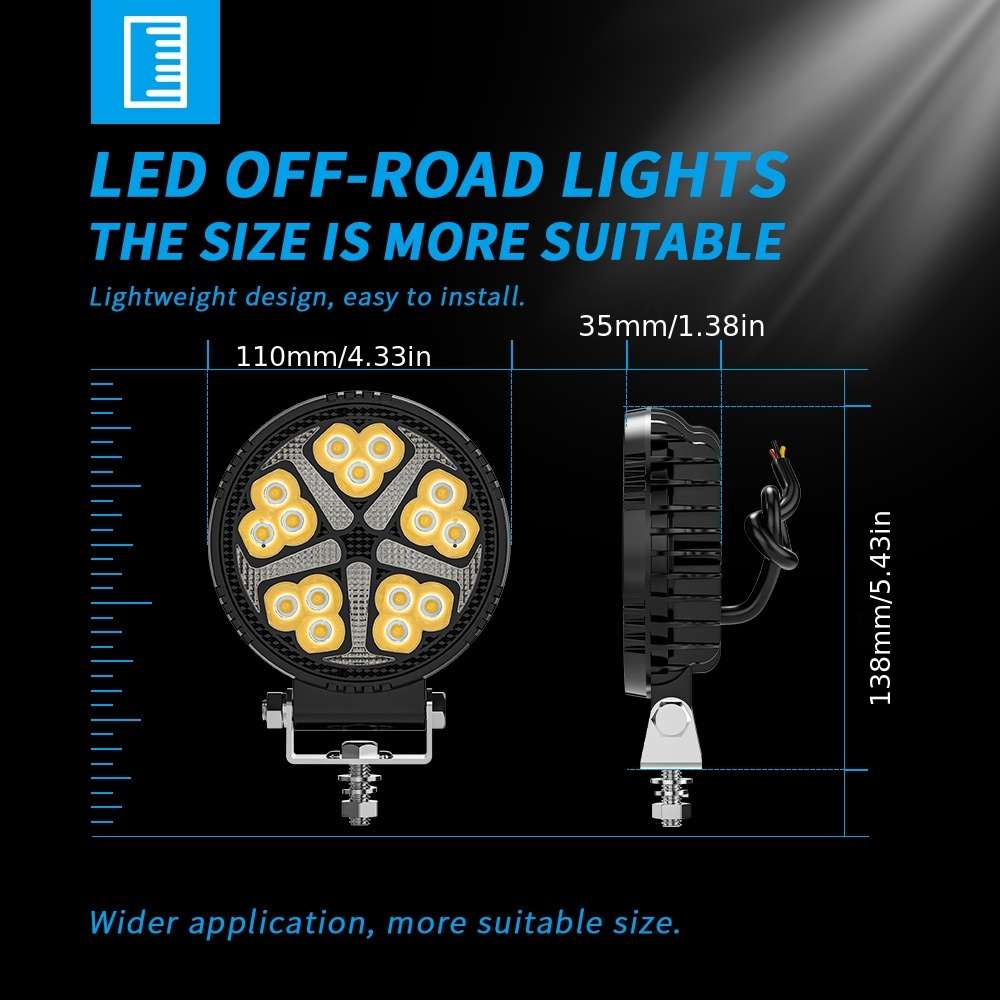 Car Lights Quantity 1 Pcs Round