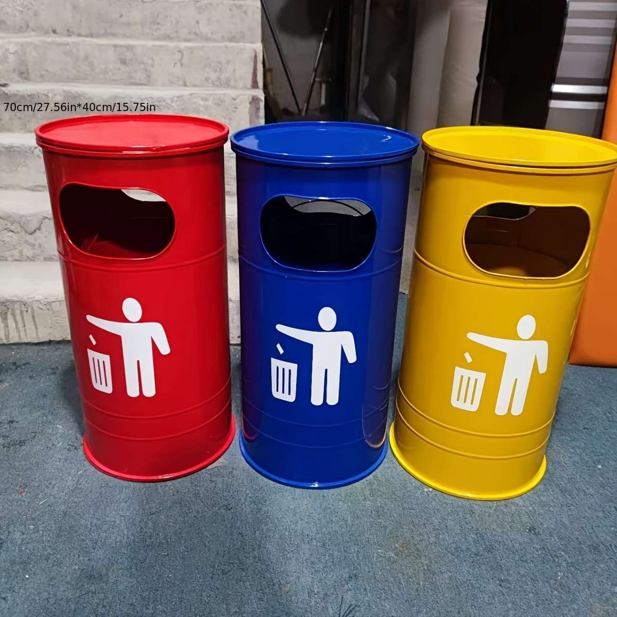 Garbage Can Color  Red Trash Can
