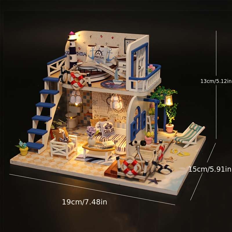3D Model Desktop Ornaments Items Light Blue Coast  Tools