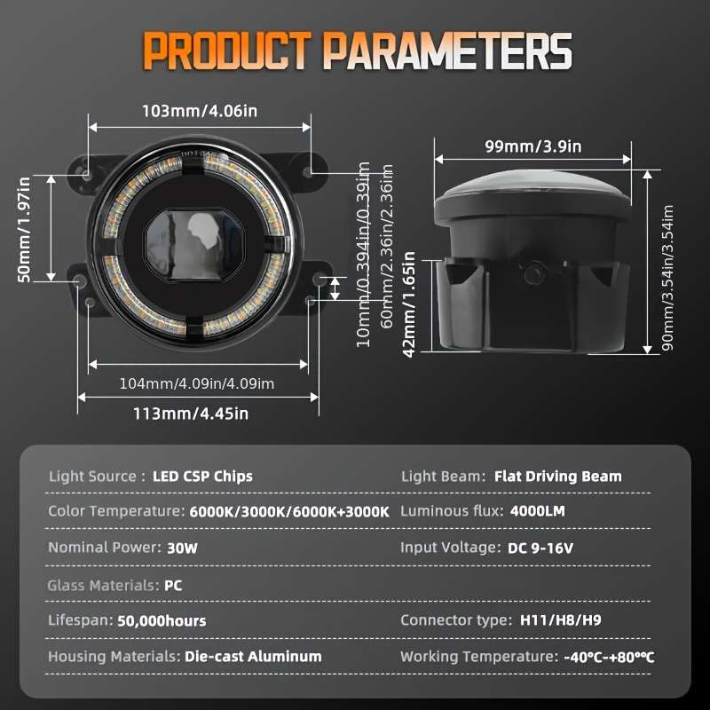 Car Lights Quantity 2Pcs Fog Light