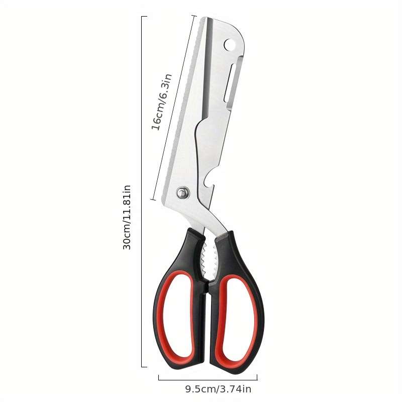 Scissors Style Multi Functional Large Bbq Shears  Super Sharp Detachable For Use