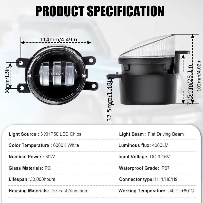Car Lights Model 2Pcs