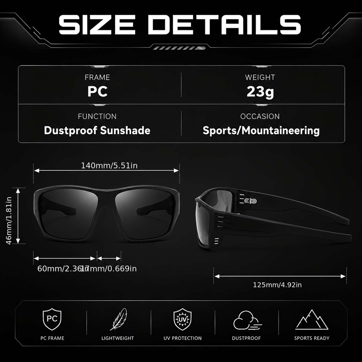 Cycling Glasses Color C5 Green