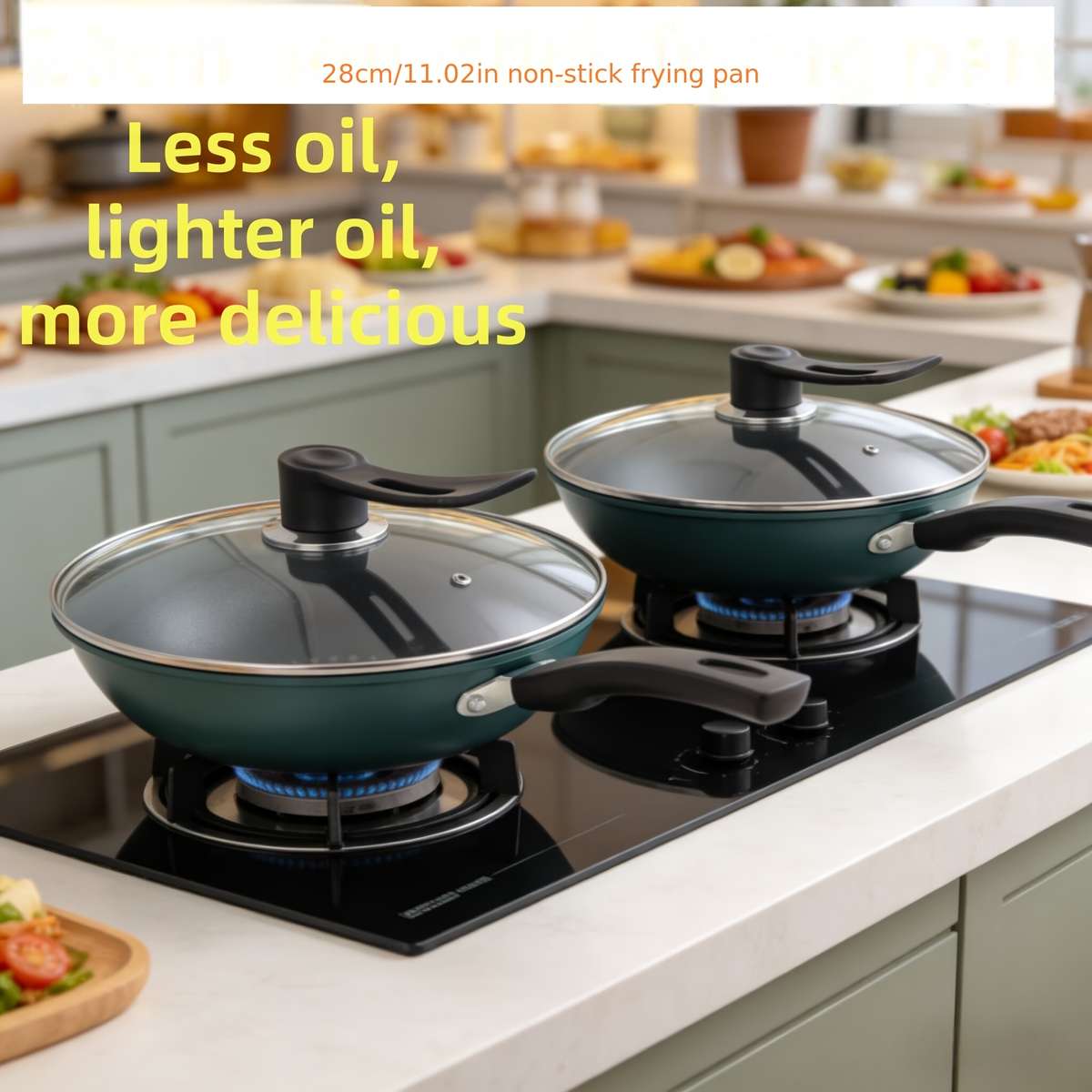 Frying Pan Color 28Cm Green Woklid Included