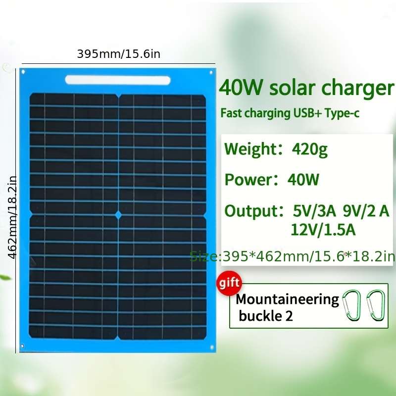 Solar Panel Model Medium Charge 20W 5V 3A