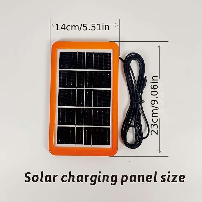 Solar Panel Color 3W Orange Solar Charging Lighting Kit