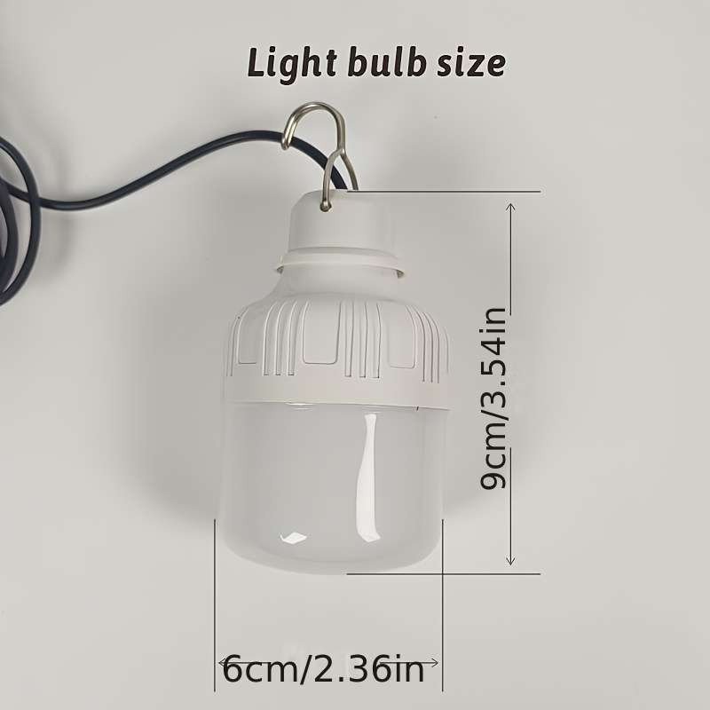 Solar Emergency Lights Color Green Solar Panel  2 Bulbs