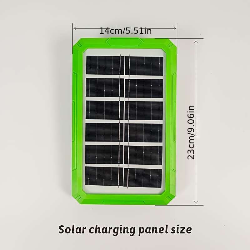 Solar Emergency Lights Color Green Solar Panel  2 Bulbs