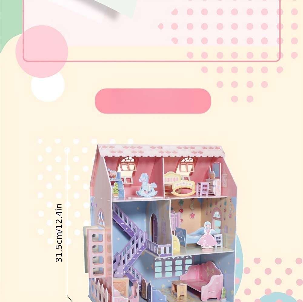 3D Building Model Puzzle Set Style Mini House