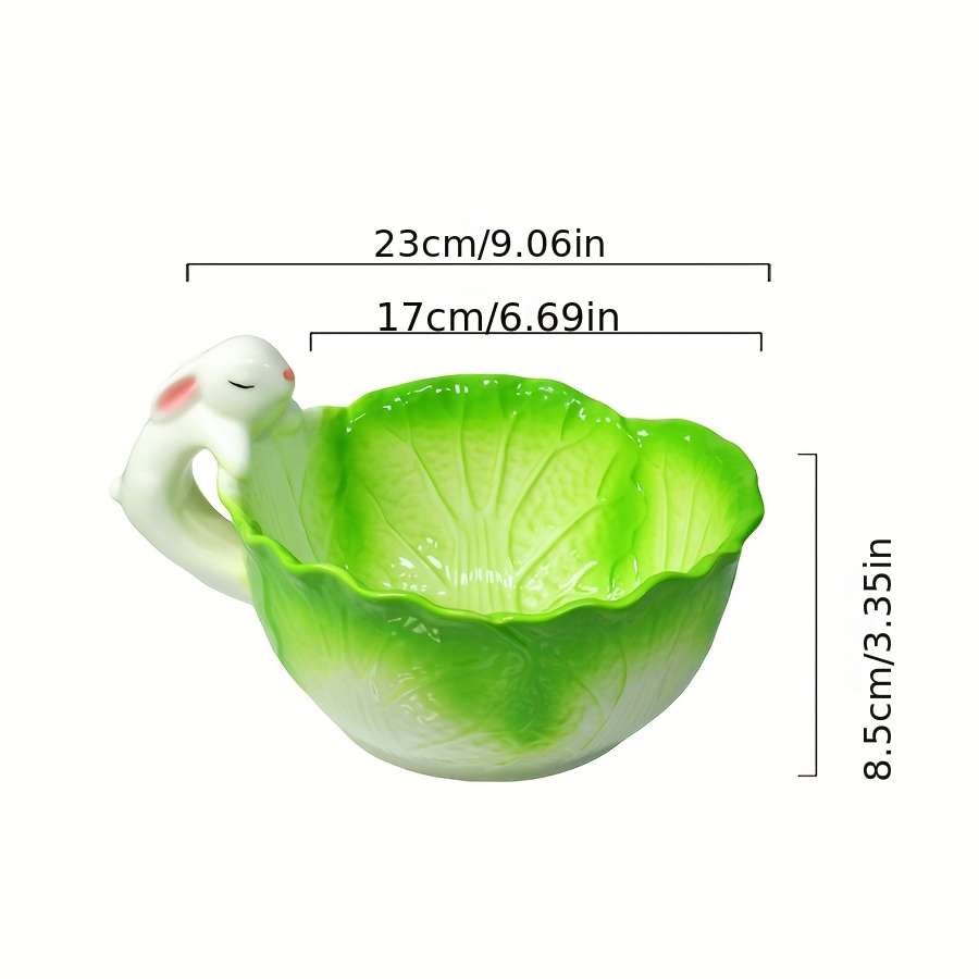 Bowl Model Cabbage Rabbit Handle Bowl
