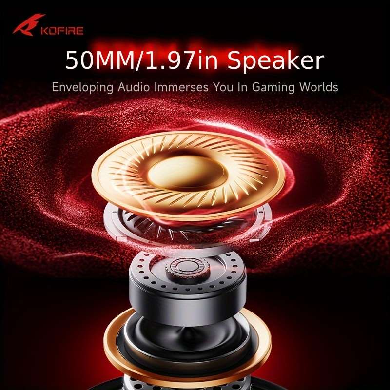 Wired Headphones Black Red