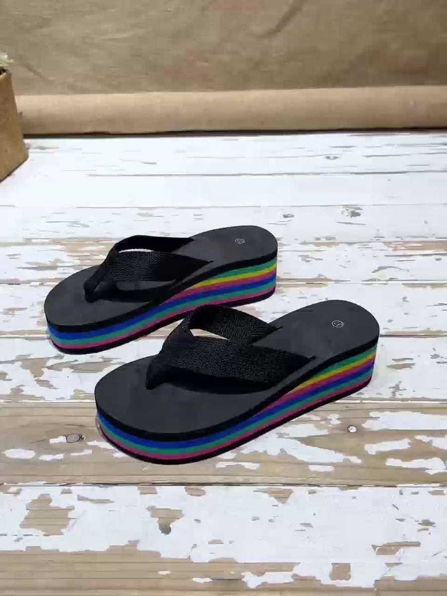 Ladies Summer Flip Flops Black Uk 7