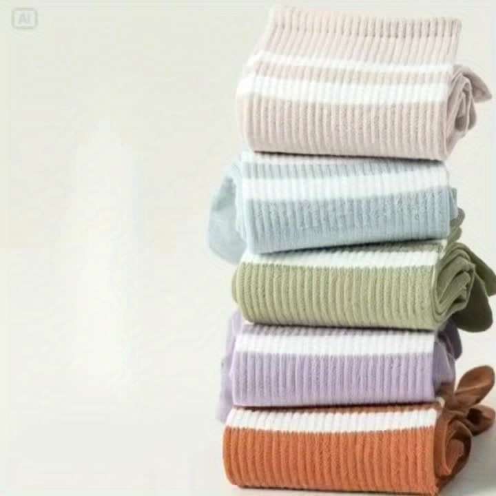 Women S Socks Color 5Pairs White Size Onesize
