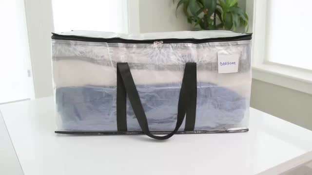 2Pcs Set 2 Extra Large Transparent Moving Bags Clothes Transparent